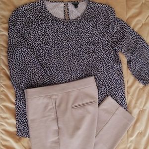 Ann Taylor Blouse + "Devin" fit Trousers